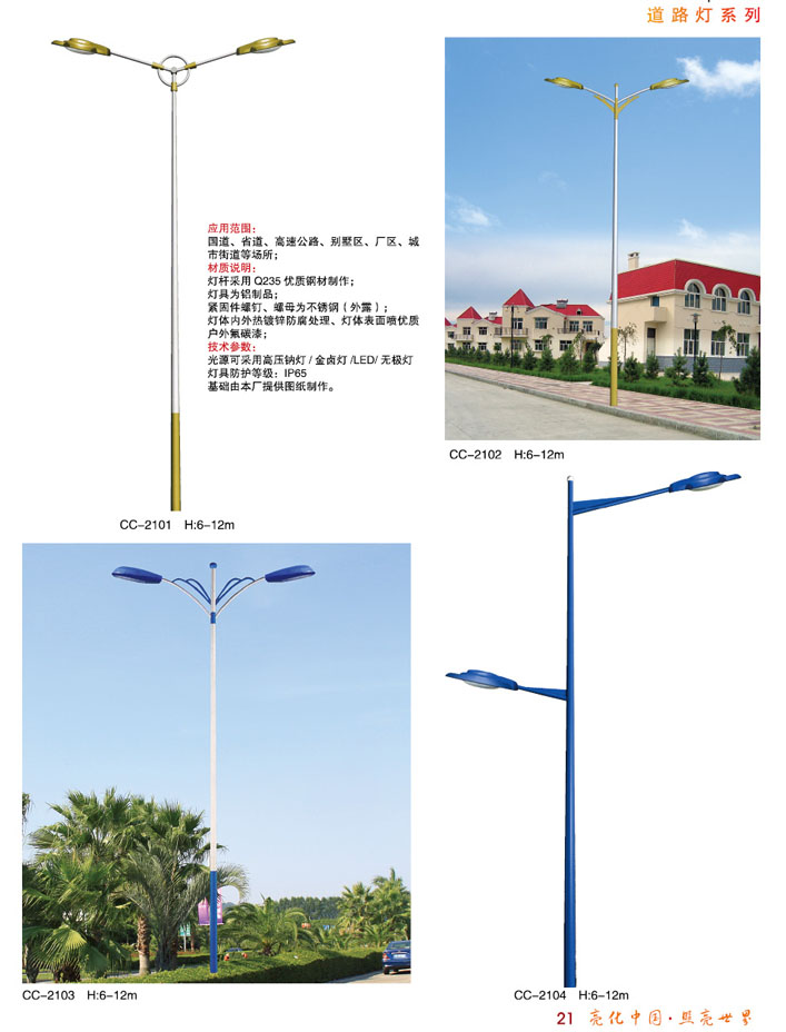 P025 单/双臂锥形路开云(中国)杆