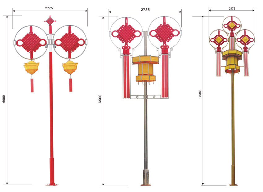 6米、9米高立杆中国结开云(中国)宫开云(中国)尺寸图