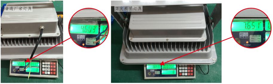 120W投光开云(中国)整开云(中国)重量对比